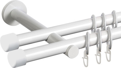 Карниз для штор АС ФОРОС Dance D19Г/19Г + заглушка Закругленная (2м, белый)