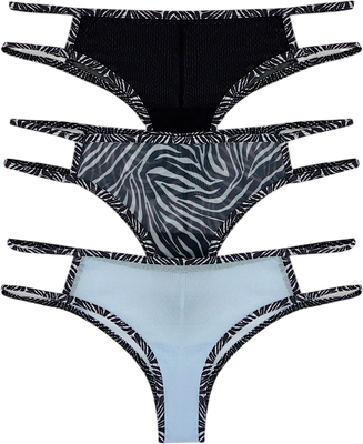 Комплект женских трусов Mark Formelle 412438-3 (р.94, анималистичный принт)