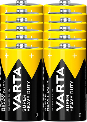 Комплект батареек Varta Superlife Heavy Duty D/R20 SP2 / 2020101302 (12шт)