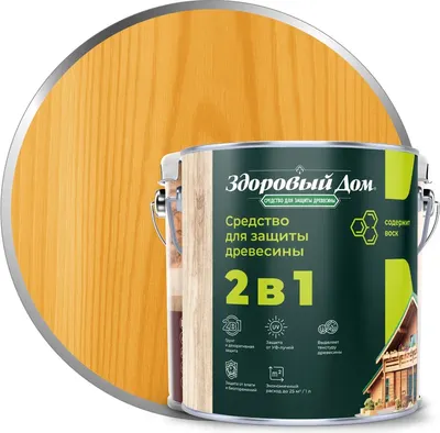 Защитно-декоративный состав Здоровый дом 2в1 Орегон (2.7л)