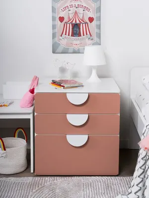 Комод Mebelain Пикси 3 ящика (мечтательный пион)