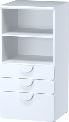 Стеллаж Mebelain Пикси Три выдвижных ящика (робкий подснежник)