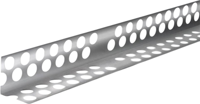 Уголок штукатурный Profigips Алюминиевый перфорированный 22x22x2500мм 0.27мм