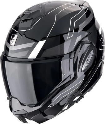 Мотошлем Scorpion Exo Exo-Tech Evo Conquer (L, черный/белый)