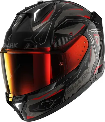 Мотошлем Shark Helmets Skwal I3 Linik (XS, черный/серый/красный)