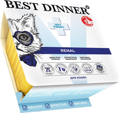 Влажный ветеринарный корм для кошек Best Dinner Vet Profi Renal Паштет с ягненком (100г)