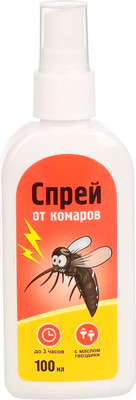 Спрей от насекомых No Brand от комаров и мошек / ROND12 (100мл)
