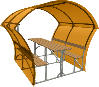 Беседка ИМпласт Сфера Плюс 25x25мм / 15386 (2м, бронза)