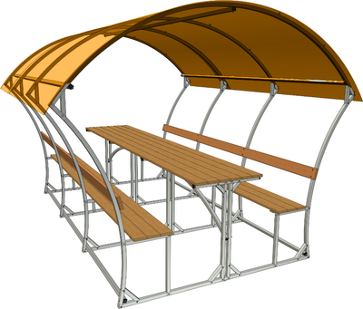 Беседка ИМпласт Сфера Плюс 25x25мм / 15388 (3м, бронза)