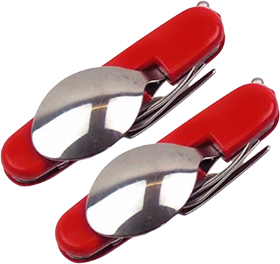 Набор столовых приборов походных Sundays Ложка, вилка, нож, открывалка 4 в 1 / TBD0506846 (2шт)