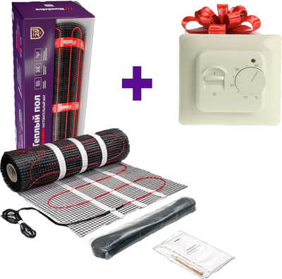 Теплый пол электрический Nunicho Etalon SHP 900Вт с терморегулятором RТС 70.26 (6.0м2)