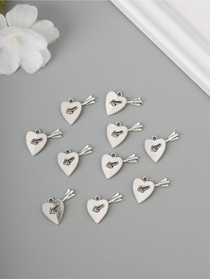 Набор подвесок декоративных Арт Узор Сердце со стрелой / 10843146 (10шт)