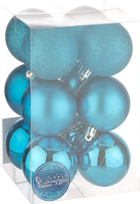 Набор шаров новогодних Волшебная страна SYQA- 0123165-03 / 106322 (12шт)