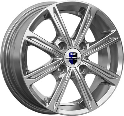 Литой диск K&K Флэш 14x5" 4x100мм DIA 67.1мм ET 45мм Дарк платинум