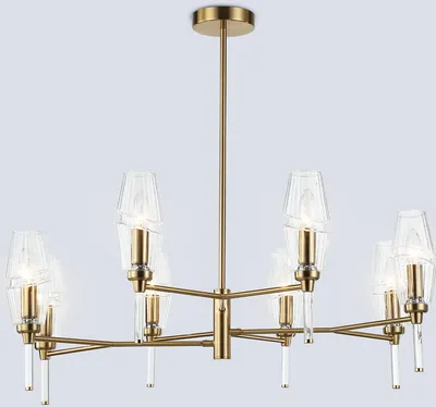 Люстра Ambrella LH55202/8 BS/CL (латунь/прозрачны)