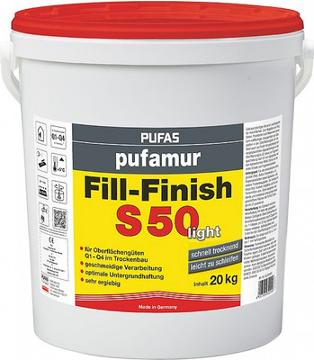 Шпатлевка готовая Pufas Pufamur Fill-Finish S50 ligh (20кг)