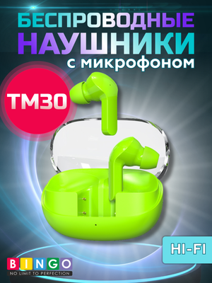 Беспроводные наушники Bingo TM30 (зеленый)