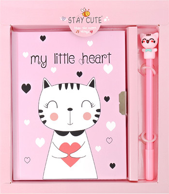 Записная книжка Darvish Милые котики. С ручкой / DV-14624A (50л, розовый)