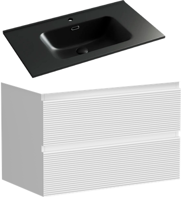 Тумба с умывальником Sancos Folk FL80W + CN7005MB