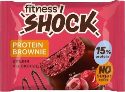 Набор протеинового печенья FitnesShock Брауни вишня-шоколад (10x50г)