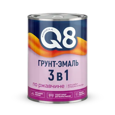 Грунт-эмаль Formula Q8 По ржавчине (800г, серый)
