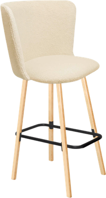 Стул барный Sheffilton SHT-ST36/S94 (бежевый/прозрачный лак/черный муар)