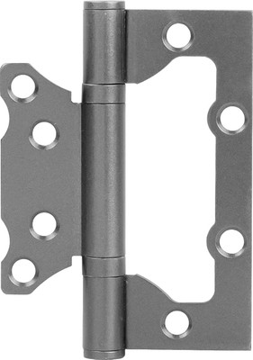 Комплект петель дверных Нора-М Isparus 800-4 FHP 100x74x2.5 накладная (светлый графит, без колп.)