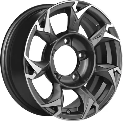 Литой диск Khomen KHW1505 Niva 4x4 15x5.5" 5x139.7мм DIA 98.5мм ET 5мм (Gray FP)