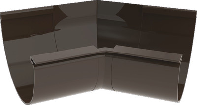 Угол желоба Ruplast Внешний 135 градусов с уплотнителями RAL 8014 (коричневый)