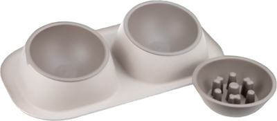 Набор мисок для животных Homepet Frost Touch Maxi / 89784 (2шт, капучино)