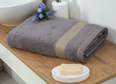 Полотенце АртПостель Палитра Арт Дизайн 70x140 (темно-серый)