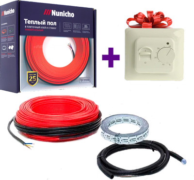 Теплый пол электрический Nunicho Etalon SHS 100Вт с терморегулятором RТС 70.26 (5м)