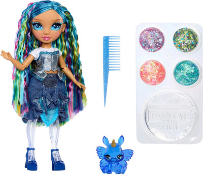Кукла с аксессуарами Rainbow High Шиммерс Скайлер / 68382 (голубой)