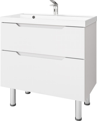 Тумба под умывальник Raval Wector 80 / Wct.01.80/P/W/MD+Leg.05.50/H200/Silver/RL+Leg.05.5