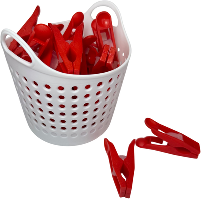 Прищепки DEKO NPR2006 (20шт, красный/белый)