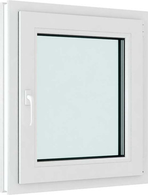 Окно ПВХ Rehau Futuruss Одностворчатое откидное правое 2 стекла (700x500x60)