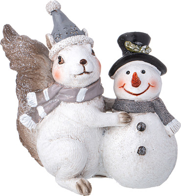 Статуэтка Lefard Белка со снеговиком 79-242