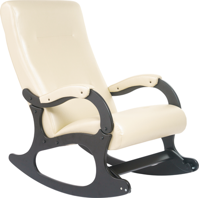 Кресло-качалка Mio Tesoro Бастион-32 (кожзам бежевый/черный)