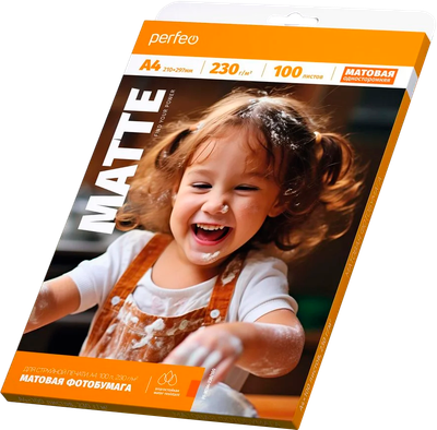 Фотобумага Perfeo PF-MTA4-230/100 А4 M12 (100л, матовая)