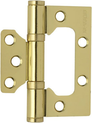 Комплект петель дверных Нора-М 800-3 FHP PB 75x63x2.5 накладная универсальная (золотистый, без колп.)