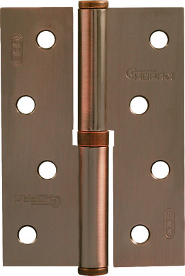 Комплект петель дверных Нора-М 750-4-FHP-ECO 100x70x2.5 (правая, медное покрытие)