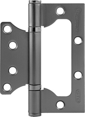 Комплект петель дверных Нора-М 800-4 FHP-STD 100x75x2.5 накладная (графит, без колп.)