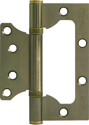 Комплект петель дверных Нора-М 800-4 FHP-STD AB 100x75x2.5 накладная (старая бронза, без колп.)