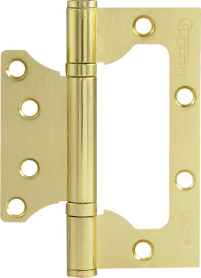 Комплект петель дверных Нора-М 800-4 FHP-STD SB 100x75x2.5 накладная (матовое золото, без колп.)