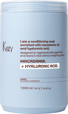 Маска для волос Kezy I am Macadamia + Hyaluronic Acid (1л)