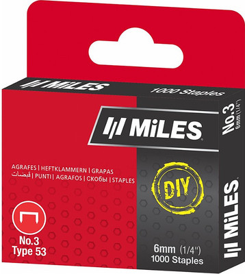 Скобы MILES NO.3-6MM DIY