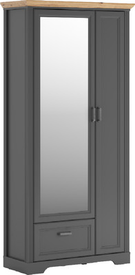 Шкаф Black Red White Jasmin SZF2D1S (графит/дуб артизан)