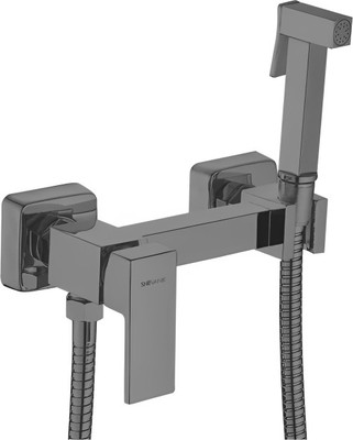 Гигиенический душ со смесителем Shevanik S137T (оружейная сталь)