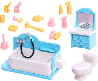 Комплект аксессуаров для кукольного домика Happy Valley Крошики Уютный дом Ванная D06 / 10577214