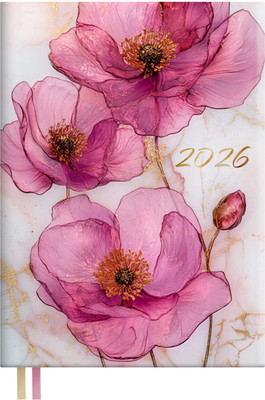 Ежедневник Escalada Розовые маки 2026 / 70308 (176л)